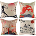 Miniatyrbilde 1 av 5: ##/Japansk Fuji Ukiyo-e Putetrekk Sofa Bil Hjem Seng##/