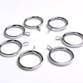 Miniatyrbild 4 av 5: ##/20 stycken stora silverfärgade metallgardinringar med knapphål, Hea##/