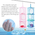 Miniatyrbilde 5 av 5: 3 stk Oppbevaringsnett for barn (Rosa, Grønn, Blå - 75*27CM), Foldbar Mesh