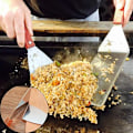 Miniatyrbilde 2 av 5: 2 stk, rustfritt spattel med trehåndtak Grill Plancha Spatel