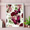 Miniatyrbillede 3 af 5: ##/30*40cm, 5D diamantmaleri kit, rød sommerfugl##/
