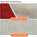 Miniatyrbild 6 av 6: ##/(4 stycken) 4 stycken linne kvadratiska kuddfodral för jul säng soffa##/