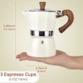 Pikkukuva 3 / 5: Liesi-espressokeitin, 3 espressokuppia Moka-kattila - 5oz Manuaalinen Cu