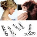 Miniatyrbillede 1 af 4: /#/36 stk. Spænder Clips Spiral Hårnål Spiral Hårnål DIY Hårstyling(Sort)/#/
