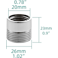 Miniatyrbillede 4 af 5: Messing Havevandsslangekobling - 1/2\" IG til 3/4\" AG Gevindadapter -