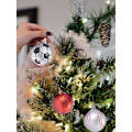 Miniatyrbild 4 av 5: ##/6 st julgranskulor, 6 cm, baseboll##/