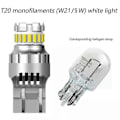 Miniatyrbillede 2 af 5: Bil T20 7440 W21w Led Canbus Baklygter W21/5w 7443 Led Pære Brems Blinklys 6500k Supe