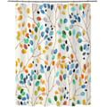 Miniatyrbilde 1 av 5: ##/180×180CM Dusjforheng med botaniske blomster og kroker##/