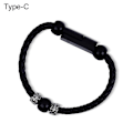 Miniatyrbild 1 av 5: Flätat armband i konstläder Micro USB Type-C Laddningskabel Data Synk Sladd Type-c