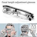 Miniatyrbilde 4 av 5: Justerbare briller Dial Vision Variable Focus Briller Avstandslesing (2 stk)