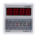 Miniatyrbillede 1 af 4: Programmerbart forsinkelsestidsrelæ Timer 0,1S-99H 8-Pin DH48s s (24V AC/DC)