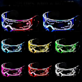 Miniatyrbilde 4 av 5: LED-briller med lys i 7 farger, LED-briller, Cyberpunk Neon-briller