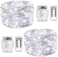 Fairy Lyslenker, 2 Sett 33ft 100 Led Fairy Lys Batteridrevet