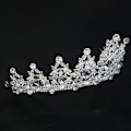 Miniatyrbillede 2 af 5: ##/Stykke Rhinestone Bryllupstiara Prinsesse Fest Tiara Sølv Brud Prom Bryllup Fest Fødselsdag Tiara##/