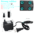 Miniatyrbillede 3 af 5: ##/Nedsænkbar Vandpumpe 600L/H 8W Ultra-Stille Akvariumpumpe med 4 Sugkopper til Springvand, Fiskedam, Hydroponiske Systemer##/