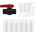 Miniatyrbillede 2 af 5: PVC-ventil til limning 90 mm kuglehane kuglehane til swimmingpool