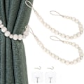 Pikkukuva 2 / 5: Puunvärinen 2 kpl Bohemian-tyylinen verhoklipsit, verhoklipsit