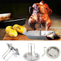 Miniatyrbild 3 av 6: ##/Kombinationsgrill BBQ Kycklinggrill Kycklingrostare Stativ Öl Bärbar Bakplåt##/
