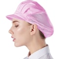 Miniatyrbillede 2 af 5: 3 Pak Halv-Mesh Kokkehatte - Pink, Unisex Køkkenhatte med Mesh