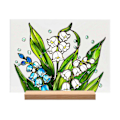 Miniatyrbild 1 av 5: Akryl Blomsterbordskylt med Träställ Kraftig Floral Växter Hemmakontor Centerpiece Skrivbordsdekoration Ornament G