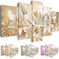 Miniatyrbillede 1 af 3: ##/Vægkunst i 5 dele - smukke blomster, non-woven lærred dekorat##/