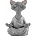 Miniatyrbilde 2 av 5: (12x12x18cm-Grå) Katt Buddha Statue - Glad Katt Buddha, Katt Buddha