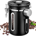 Miniatyrbillede 2 af 5: (Sort) 1 stk. Kaffebeholder, 1,8 Liter Rustfri Stål Lufttæt