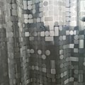 Miniatyrbilde 1 av 5: Dusjforheng 180 x 180 cm, Halvtransparent Geometrisk Bad