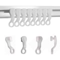 Miniatyrbilde 2 av 5: Gliderkroker Hvite Plastgardinkroker, Pakke med 50