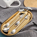 Miniatyrbilde 3 av 5: Kaffeskje med langt håndtak i rustfritt stål Kakegaffel Serviseutstyr Spoon 1