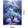 Miniatyrbillede 2 af 5: ##/DIY Diamantmaleri Sæt, 12x16 tommer, Blåt Træ##/