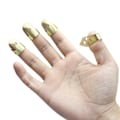 Miniatyrbild 1 av 5: 3 Fingerplockar + 1 Tummplock - Metall/Guld - Justerbara