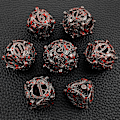 Miniatyrbild 5 av 6: ##/Dungeons and Dragons Spel Dice HNCCESG Rollspel Dice 7 Stycken med Metallask Polyedriska Ihåliga Runda Drakspe Dice D4/D6/D8/D10##/
