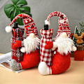 Miniatyrbilde 1 av 5: ##/Jule-Nisse Vin-Flaskehetter 2 Stykker, Vin-Flaskepose Bomull##/