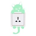 /#/Søt kreativ kattunge katt lysende noctilucent glød bryter veggklistremerke/#/