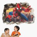 Miniatyrbillede 5 af 5: Spiderman Vægstickers, 3D Effekt Stickers, Soveværelses Dekoration, Gigant