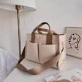 Miniatyrbillede 1 af 5: ##/Khaki canvas babytaske##/