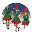 Miniatyrbild 5 av 6: ##/4-pack barnkläder med gröna ränder för jul##/