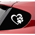 Miniatyrbillede 1 af 5: Hvide Bilstickers, Stickers Poter med hjerte til biler