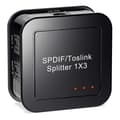 Digital Optisk Ljud 1x3 Splitter, digital Spdif Toslink Optisk Fiber Ljudsplitter, 1 In 3 Ut, F