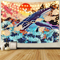 Miniatyrbild 2 av 5: Väggbonad Ukiyo - E (vågig val, längd 150*130), vågig koi-karp