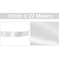 Miniatyrbild 1 av 5: Vitt Satängband 10mm x 22m, Satängband för Presentinslagning, S