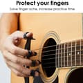 Tummpickar Fingerpicks, Medium, Platta Vinklade, Celluloid Gitarr F
