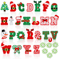 Miniatyrbillede 1 af 5: ##/Julebrev broderi stof lap, 32 stk.##/