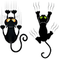 Miniatyrbillede 2 af 5: Katte Bilstickere, 2 Styk Søde Katte Bilsticker Sjove Bilstickere