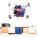 Miniatyrbilde 2 av 6: 3D Effekt Klistremerke Spiderman Ultimate Veggklistremerke for Barn