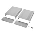 Elektroniskt projektfodral silvervit aluminiumlegering för tryckt kretskort 68x145x200mm