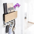 Miniatyrbillede 2 af 5: 5-Krog Væghængt Nøgleholder, Nem Installation Væghængt Nøgleholder, Sm