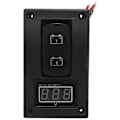 Miniatyrbilde 1 av 5: 12-24V LED Dobbel Batteri Testpanel Vippebryter Bil Lastebil Marine Båt Voltmeter 4P