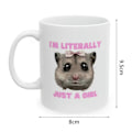Miniatyrbillede 5 af 5: 350ML Ked Hamster Kaffekrus med Gribehåndtag Varmebestandig Hvid Keramisk Fødevaregodkendt Multifunktionel Te Mælk Vandkop Meme Fans Fødselsdagsgave C